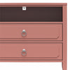 Her Majesty 2-Drawer Nightstand - Dusty Rose