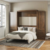 Signature Sleep Paramount Queen Murphy Bed Bundle with 2 Armoire Side Cabinets - Columbia Walnut - Queen