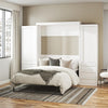 Signature Sleep Paramount Queen Murphy Bed Bundle with 2 Armoire Side Cabinets - Ivory Oak - Queen