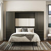 Signature Sleep Paramount Queen Murphy Bed Bundle with 2 Armoire Side Cabinets - Espresso - Queen