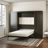 Signature Sleep Paramount Queen Murphy Bed Bundle with 2 Armoire Side Cabinets - Espresso - Queen