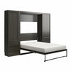 Signature Sleep Paramount Queen Murphy Bed Bundle with 2 Armoire Side Cabinets - Espresso - Queen