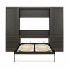 Signature Sleep Paramount Queen Murphy Bed Bundle with 2 Armoire Side Cabinets - Espresso - Queen