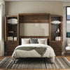 Signature Sleep Paramount Queen Murphy Bed Bundle with 2 Armoire Side Cabinets - Columbia Walnut - Queen