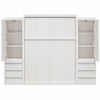 Signature Sleep Paramount Queen Murphy Bed Bundle with 2 Armoire Side Cabinets - Ivory Oak - Queen