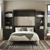 Signature Sleep Paramount Queen Murphy Bed Bundle with 2 Armoire Side Cabinets - Espresso - Queen