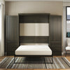 Signature Sleep Paramount Queen Murphy Bed Bundle with 2 Armoire Side Cabinets - Espresso - Queen