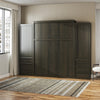 Signature Sleep Paramount Queen Murphy Bed Bundle with 2 Armoire Side Cabinets - Espresso - Queen