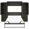 Signature Sleep Paramount Queen Murphy Bed Bundle with 2 Armoire Side Cabinets - Espresso - Queen