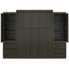 Signature Sleep Paramount Queen Murphy Bed Bundle with 2 Armoire Side Cabinets - Espresso - Queen