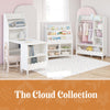 Little Seeds Cloud Kids' Desk with Shelves - White