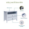 Her Majesty 2-Drawer Nightstand - Powder Blue