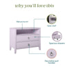 Her Majesty 2 Drawer Nightstand - Lavender