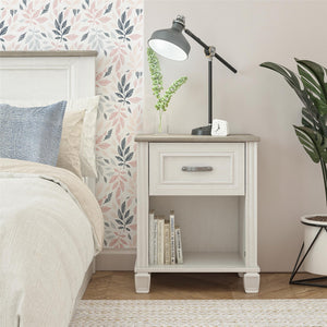 Rue Lane Nightstand - Ivory Oak