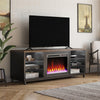 Lumina Deluxe Fireplace TV Stand for TVs up to 70" - Black - 66”-70”