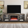 Lumina Deluxe Fireplace TV Stand for TVs up to 70" - Black - 66”-70”