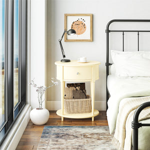 Aurora End Table, Pale Yellow - Yellow