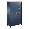 Armada Gentlemen's Chest, Navy with Walnut Top - Navy