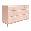 Effie 6-Drawer Dresser - Pale Pink