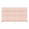 Effie 6-Drawer Dresser - Pale Pink