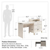 Novogratz Kalissa Dresser/Desk Combo with Wireless Charger - Gray Oak