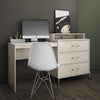 Kalissa Dresser/Desk Combo with Wireless Charger - White Oak