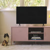 Cache Metal Locker-Style TV Stand for TVs up to 65in - Dusty Rose