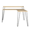 Haven L Desk with Riser, Natural - Natural