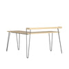 Haven L Desk with Riser, Natural - Natural