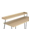 Haven L Desk with Riser, Natural - Natural