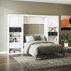 Paramount Full Murphy Bed Bundle with 2 Bedside Bookcase Cabinets & Slide-Out Nightstands - Ivory Oak - Full