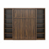 Signature Sleep Paramount Full Murphy Bed Bundle with 2 Open Storage Side Cabinets - Columbia Walnut - Full