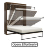 Signature Sleep Paramount Queen Murphy Bed Bundle with 2 Armoire Side Cabinets - Columbia Walnut - Queen