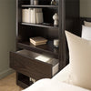 Signature Sleep Paramount Queen Murphy Bed Bundle, 2 Bedside Bookcase Cabinets & Slide-Out Nightstands - Espresso - Queen