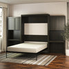 Signature Sleep Paramount Queen Murphy Bed Bundle with 2 Vanity/Desk Storage Cabinets with Drawers - Espresso - Queen