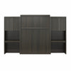 Signature Sleep Paramount Queen Murphy Bed Bundle with 2 Vanity/Desk Storage Cabinets with Drawers - Espresso - Queen