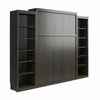 Signature Sleep Paramount Queen Murphy Bed Bundle with 2 Open Storage Side Cabinets - Espresso - Queen