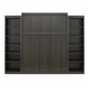 Signature Sleep Paramount Queen Murphy Bed Bundle with 2 Open Storage Side Cabinets - Espresso - Queen