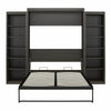 Signature Sleep Paramount Queen Murphy Bed Bundle with 2 Open Storage Side Cabinets - Espresso - Queen