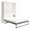 Signature Sleep Impressions Queen Murphy Bed with Gallery Shelf & Touch Sensor LED Lighting, - White - Queen