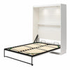 Signature Sleep Impressions Queen Murphy Bed with Gallery Shelf & Touch Sensor LED Lighting, - White - Queen