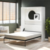 Signature Sleep Impressions Queen Murphy Bed with Gallery Shelf & Touch Sensor LED Lighting, - White - Queen