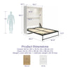 Signature Sleep Impressions Queen Murphy Bed with Gallery Shelf & Touch Sensor LED Lighting, - White - Queen