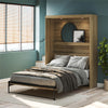 Signature Sleep Impressions Full Murphy Bed with Gallery Shelf & Touch Sensor LED Lighting - Natural - Full