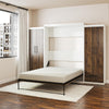 Signature Sleep Pinnacle Queen Murphy Bed Bundle with 2 Wardrobe Side Cabinets - Columbia Walnut - Queen