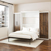 Signature Sleep Pinnacle Queen Murphy Bed Bundle with 2 Wardrobe Side Cabinets - Columbia Walnut - Queen