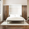 Signature Sleep Pinnacle Queen Murphy Bed Bundle with 2 Wardrobe Side Cabinets - Columbia Walnut - Queen