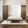 Signature Sleep Pinnacle Queen Murphy Bed Bundle with 2 Wardrobe Side Cabinets - Columbia Walnut - Queen