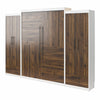 Signature Sleep Pinnacle Queen Murphy Bed Bundle with 2 Wardrobe Side Cabinets - Columbia Walnut - Queen