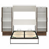 Signature Sleep Pinnacle Queen Murphy Bed Bundle with 2 Wardrobe Side Cabinets - Columbia Walnut - Queen